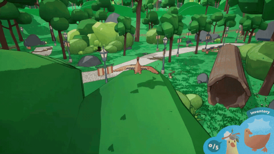 Gif of the ducklings teleporting to the player