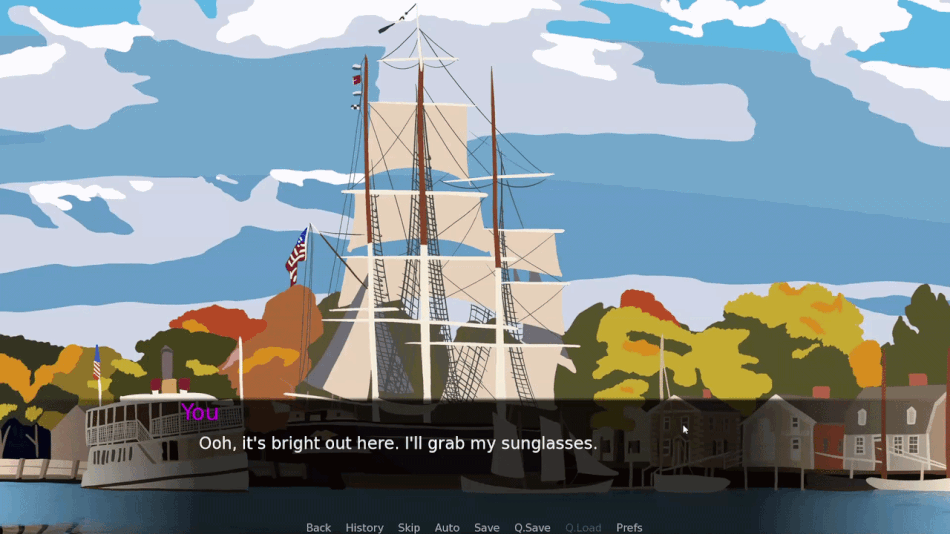 Player narration, affected by a previous choice